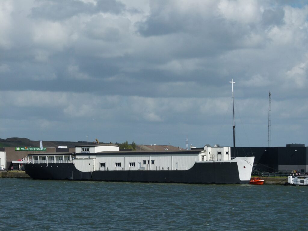 The Kerkschip St Jozef seen from the quayside